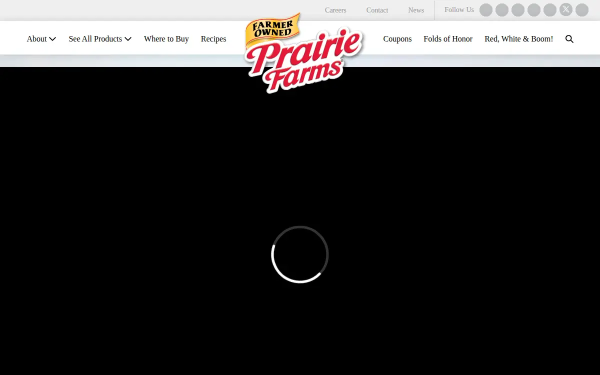 Homepage of Prairie Farms Dairy, INC.
