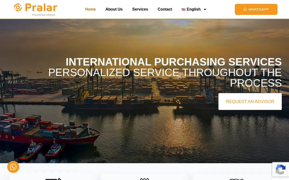 Homepage of Pralar Usa, INC.