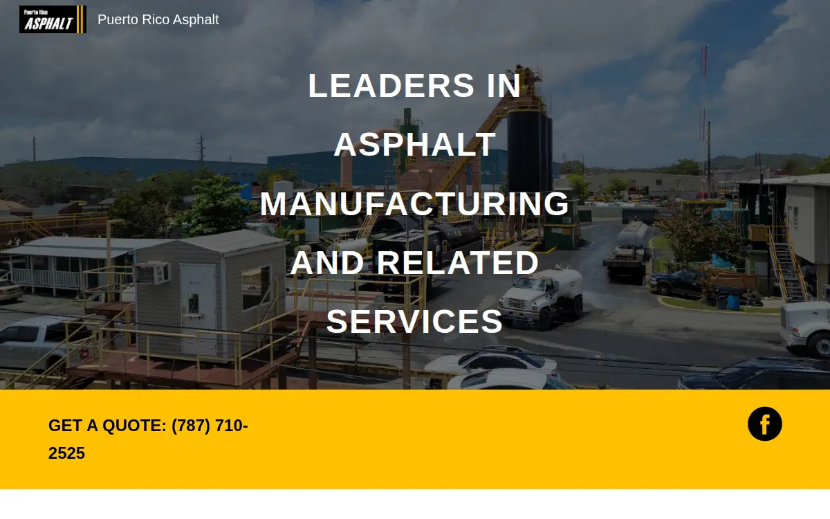 Homepage of Puerto Rico Asphalt LLC