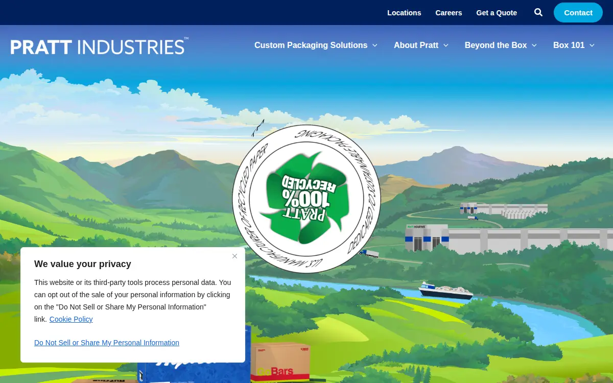 Homepage of Pratt Retail Specialties, LLC