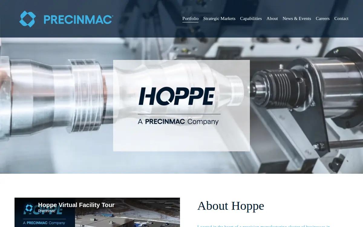 Homepage of Hoppe Technologies, INC