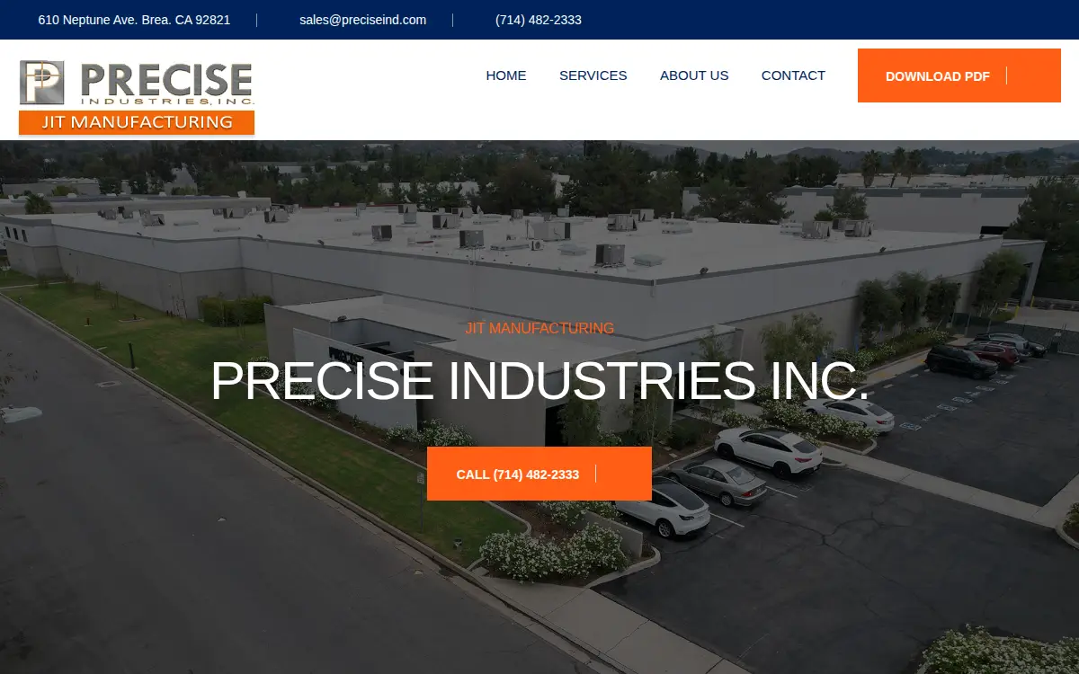 Homepage of Precise Industries INC