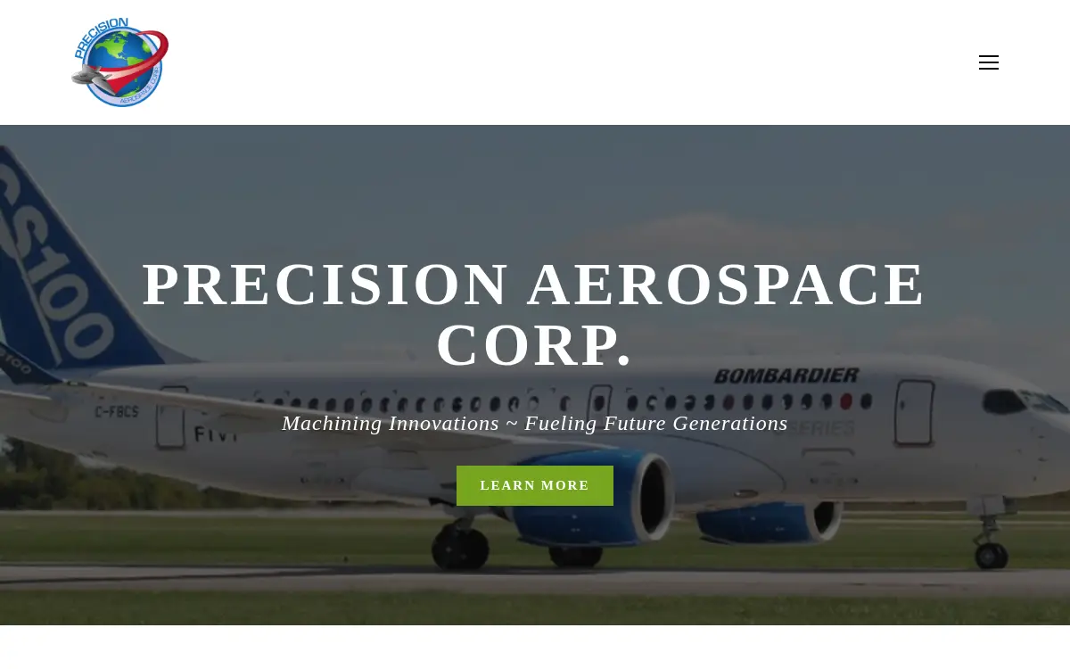 Homepage of Precision Aerospace CORP