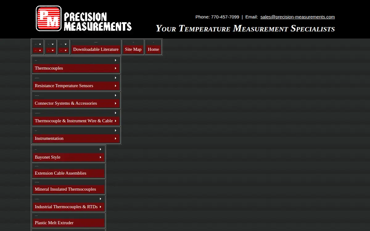 Homepage of Precision Measurements, INC