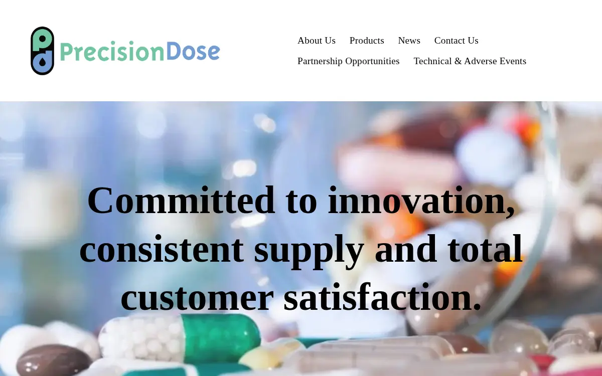 Homepage of Precision Dose INC