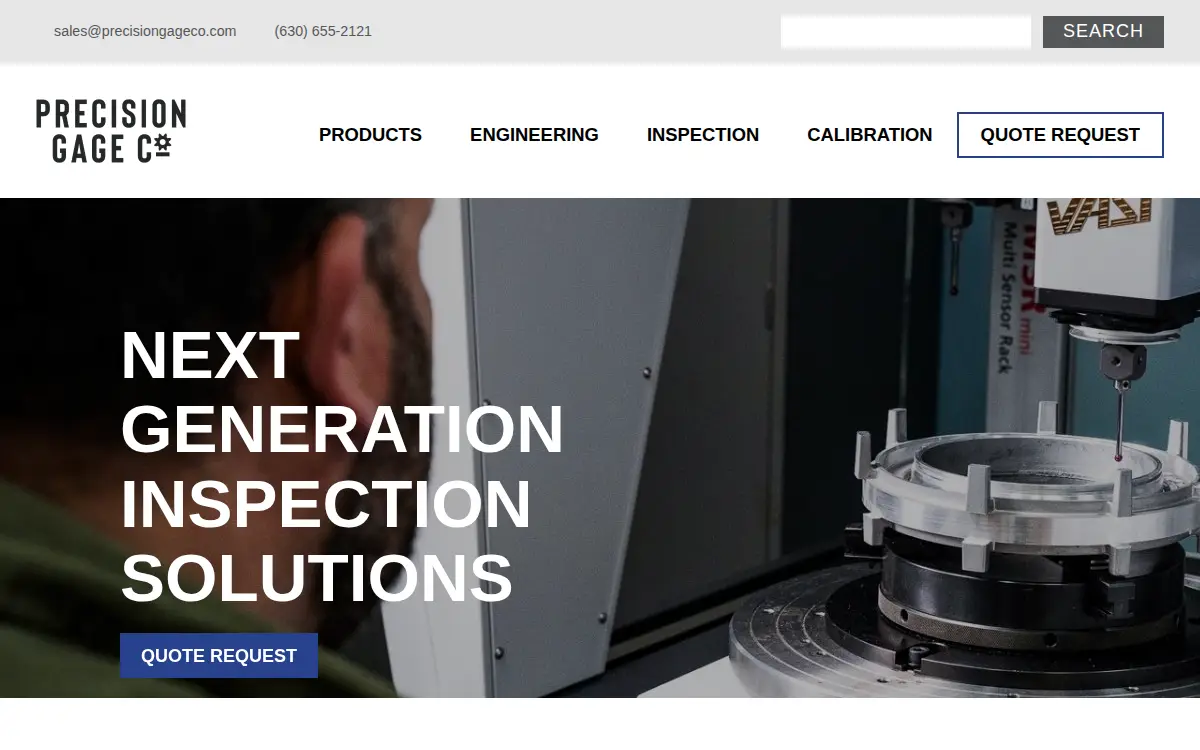 Homepage of Precision Gage CO