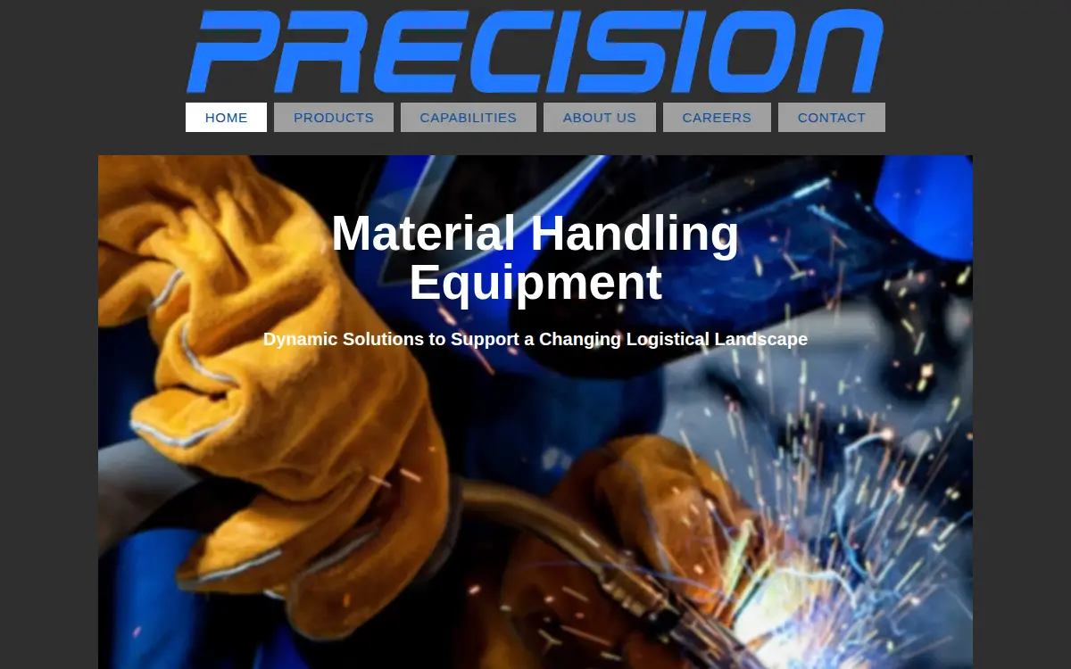 Homepage of Precision Material Handling Equipment, LLC
