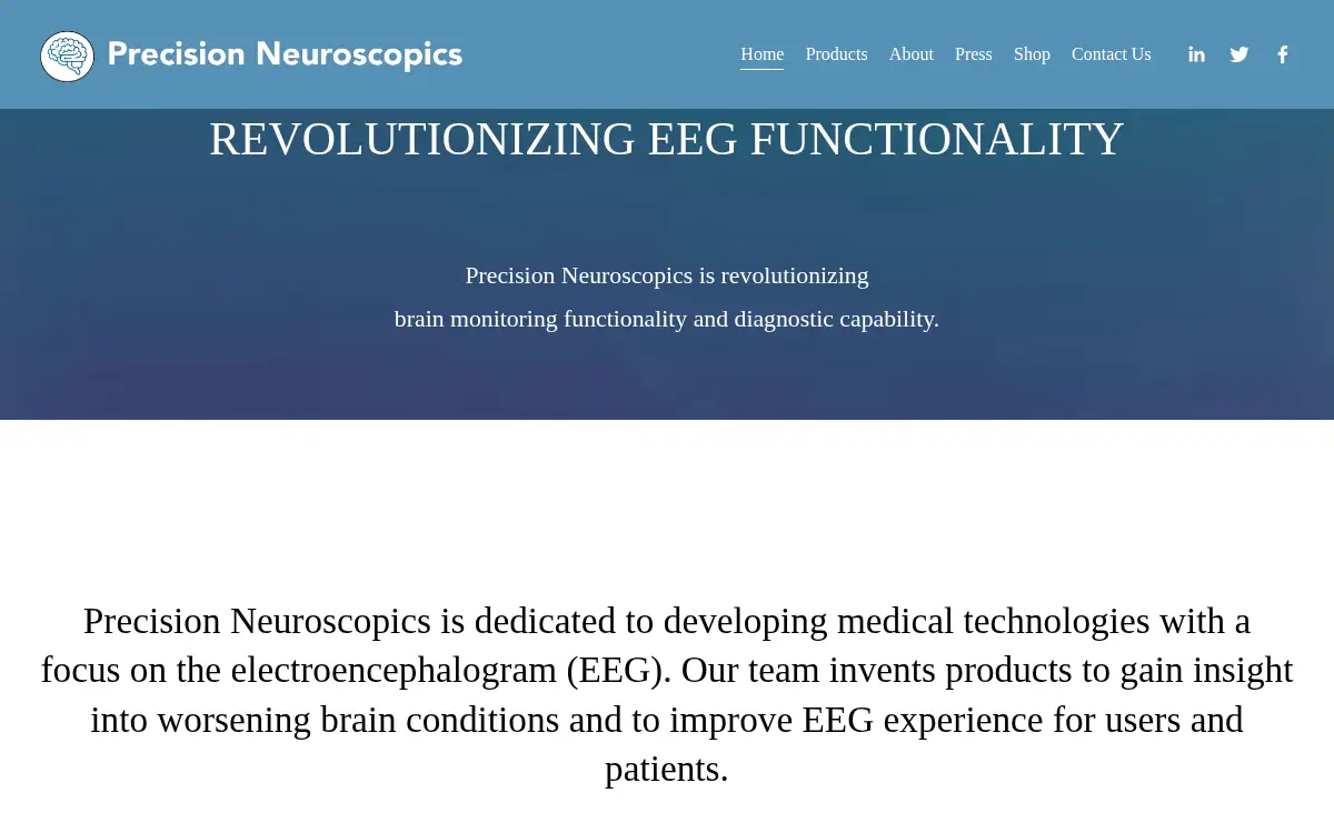 Homepage of Precision Neuroscopics INC