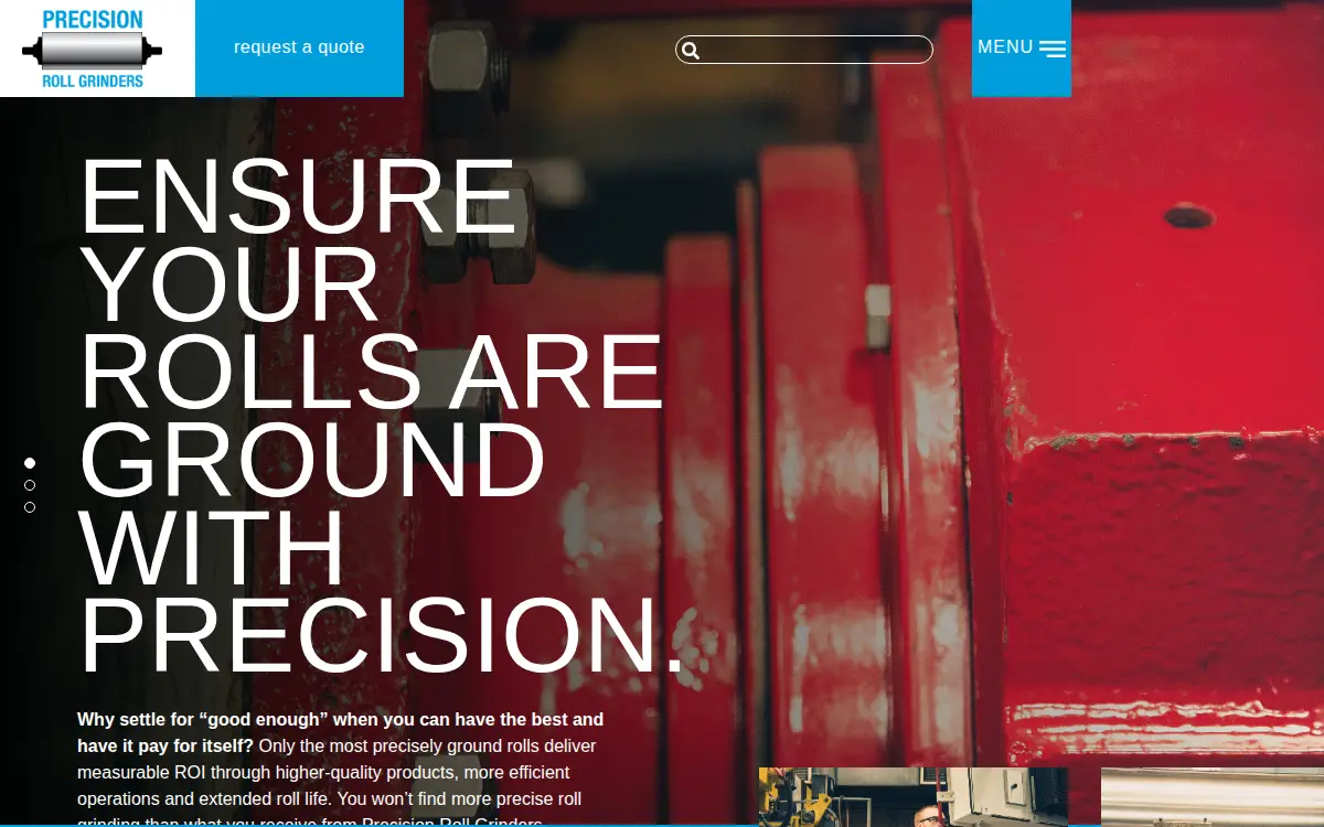 Homepage of Precision Roll Grinders INC