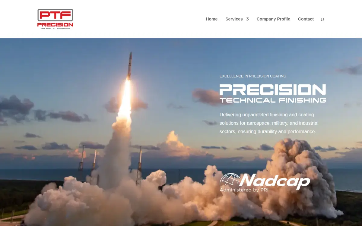 Homepage of Precision Technical Finishing, INC