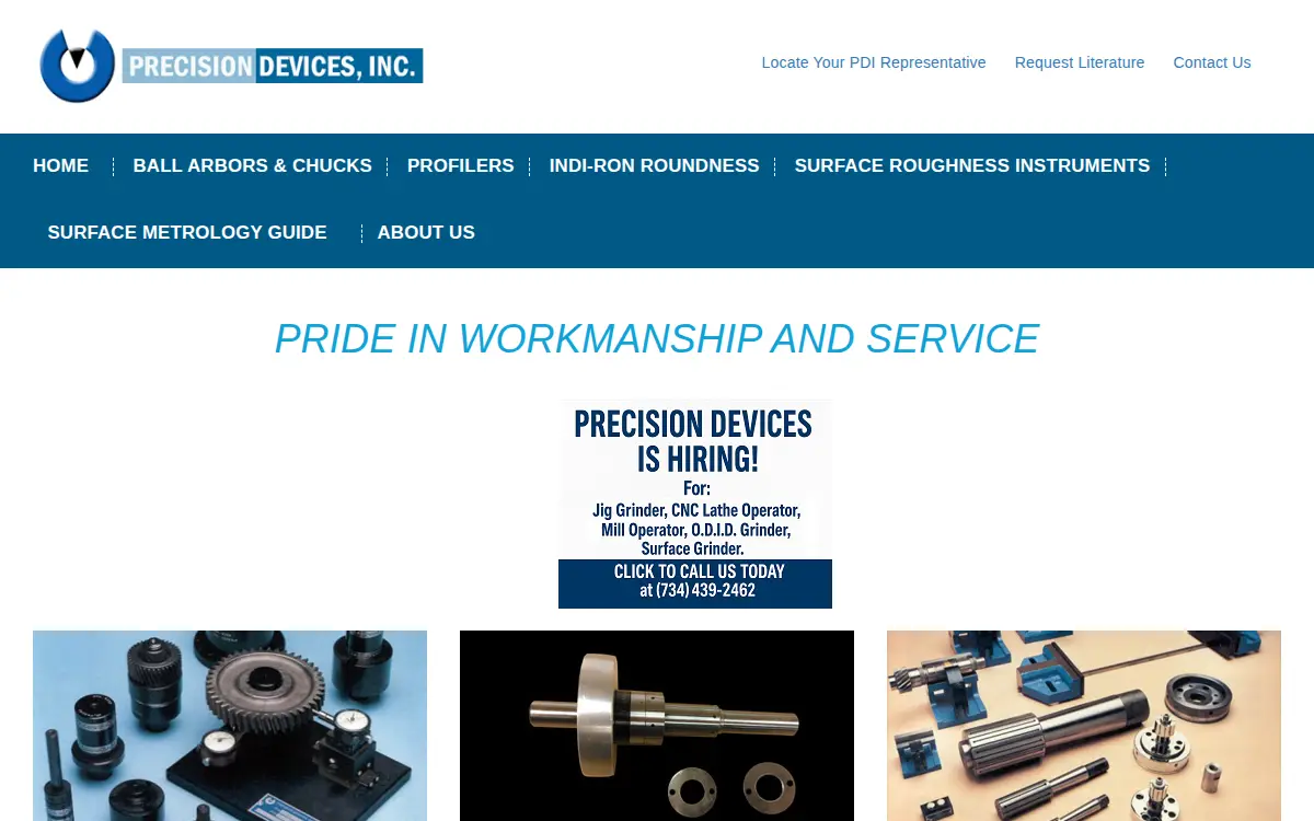 Homepage of Precision Devices INC