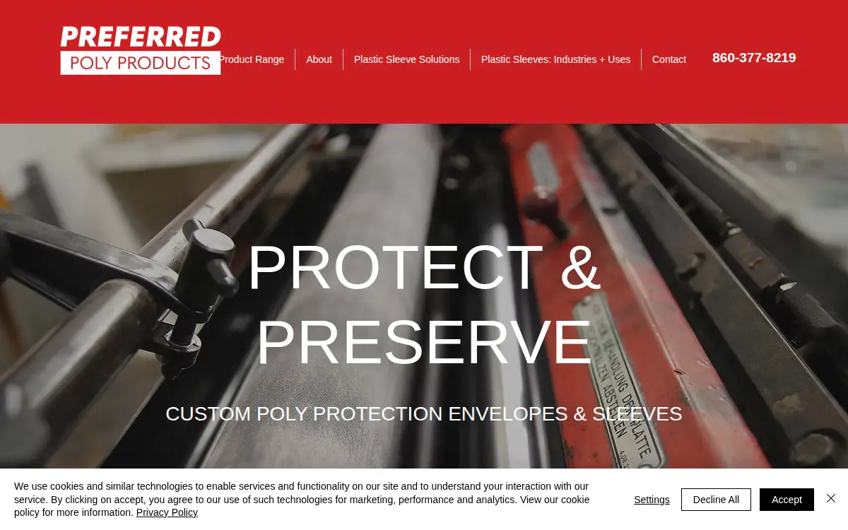 Homepage of Preferred Poly Products, LLC