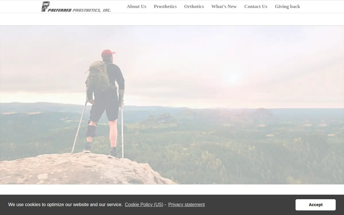 Homepage of Preferred Prosthetics INC.