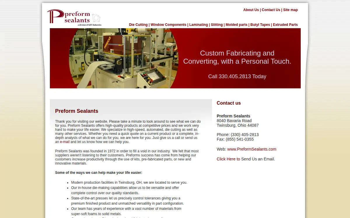 Homepage of Kes Industries LLC