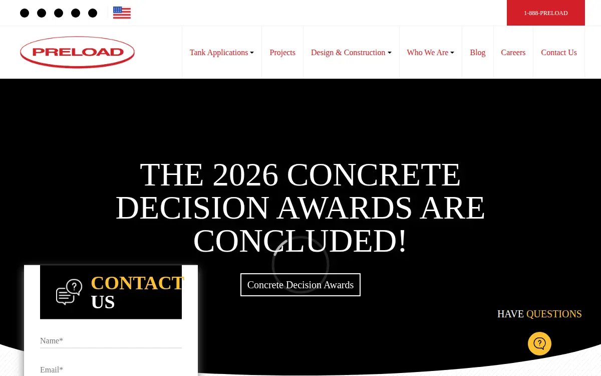 Homepage of Preload LLC