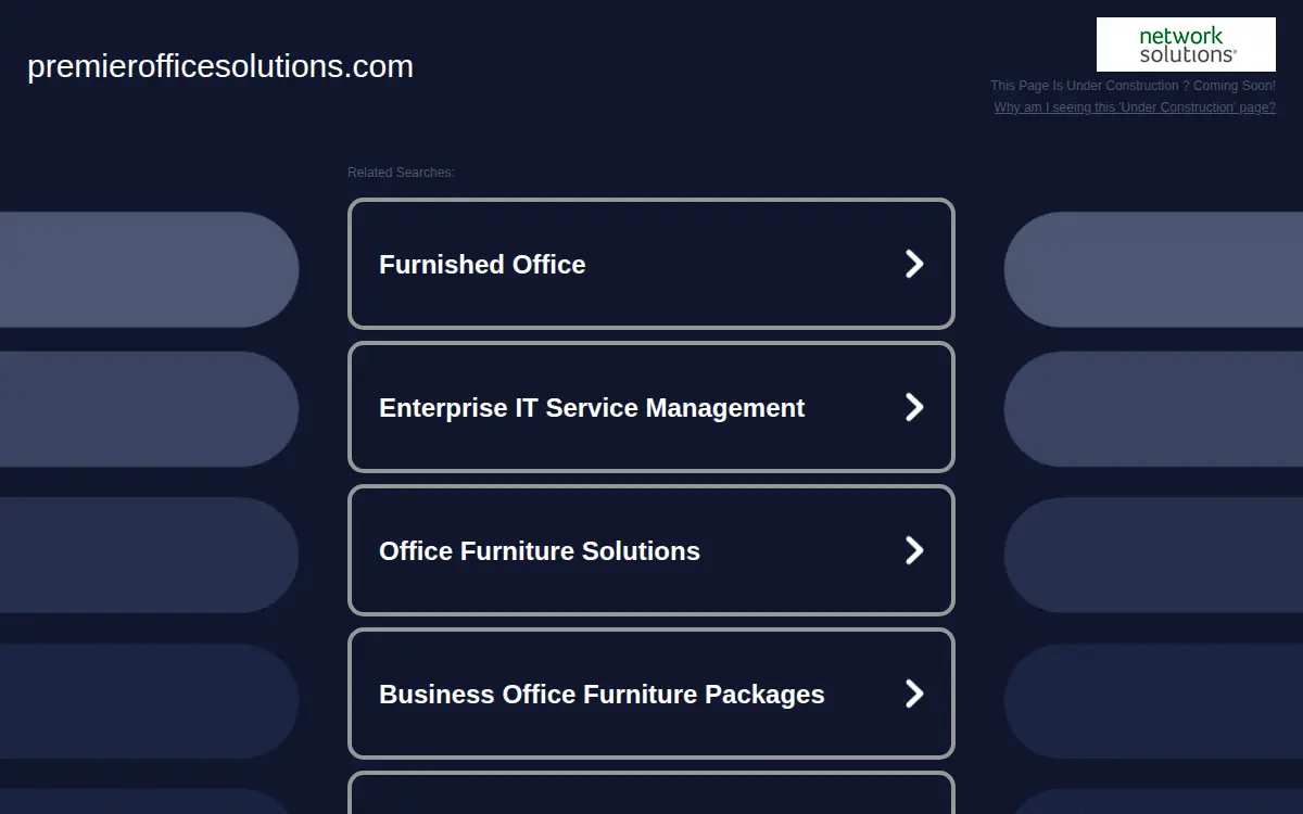 Homepage of Premier Office Solutions INC