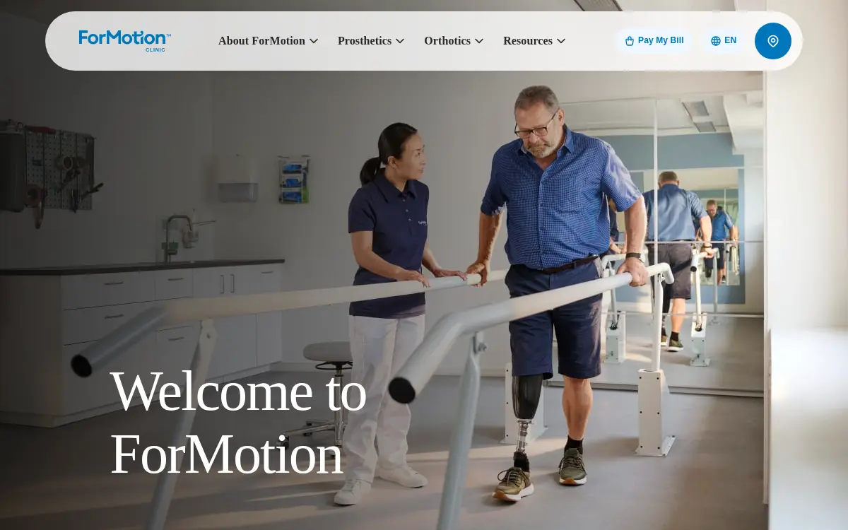 Homepage of Premier Prosthetics and Orthotics, LLC