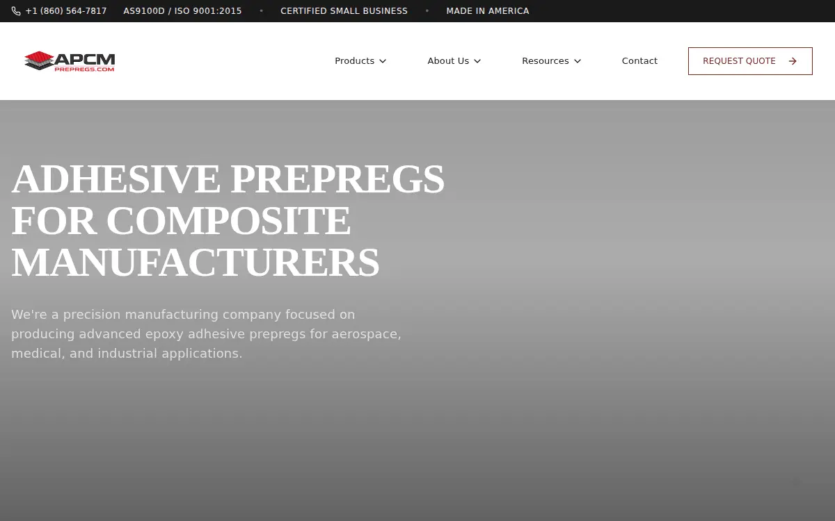 Homepage of A.p.c.m. Manufacturing LLC
