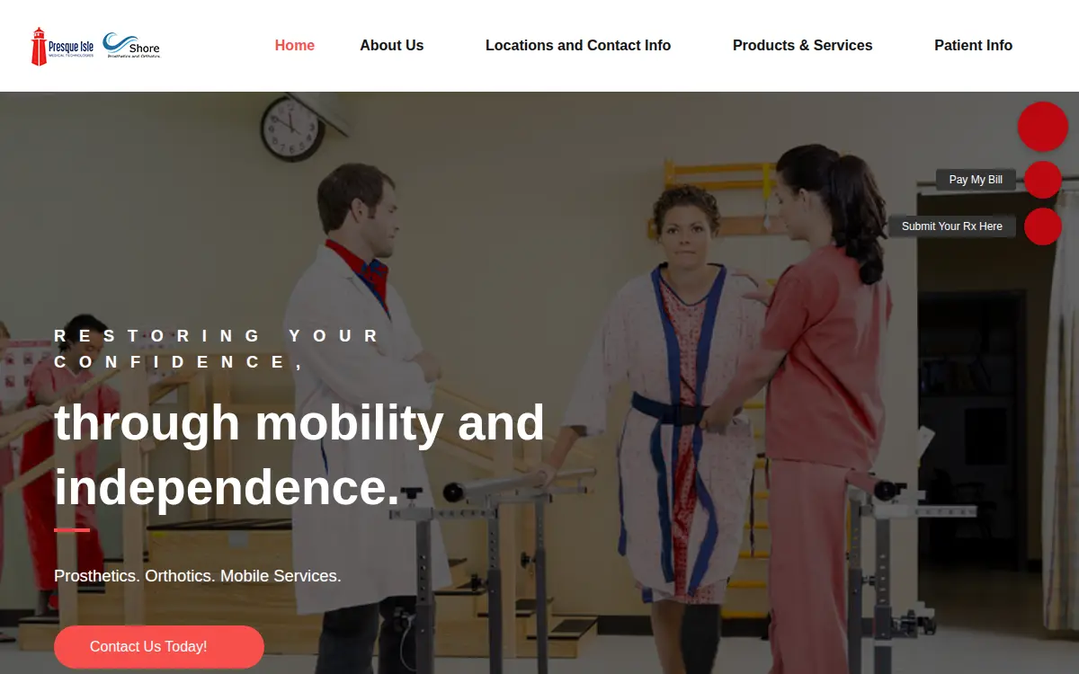 Homepage of Presque Isle Orthotics & Prosthetics of Ohio LLC
