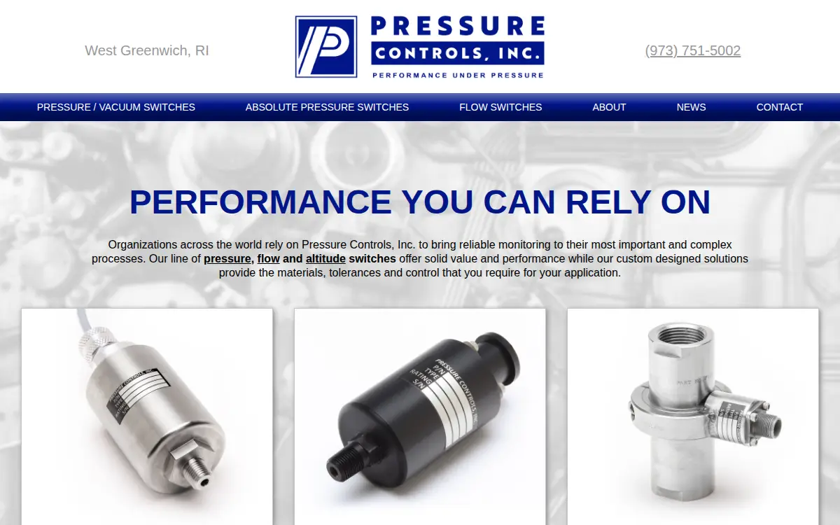 Homepage of Ride Switches, LLC