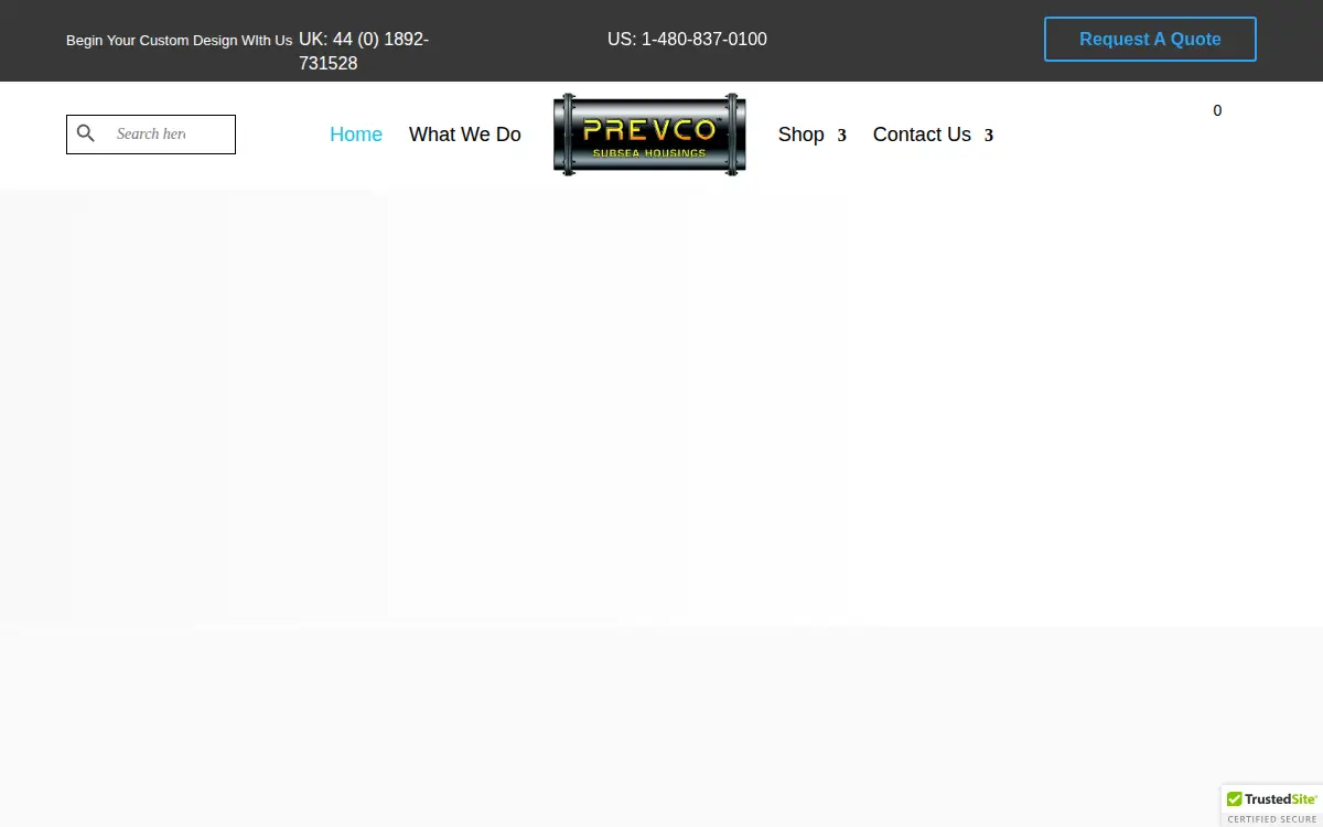 Homepage of Prevco Subsea LLC