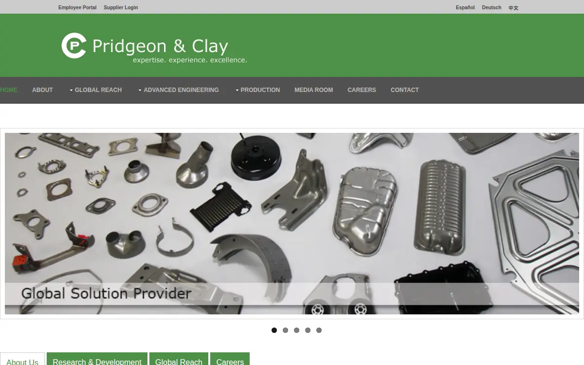 Homepage of Pridgeon & Clay INC