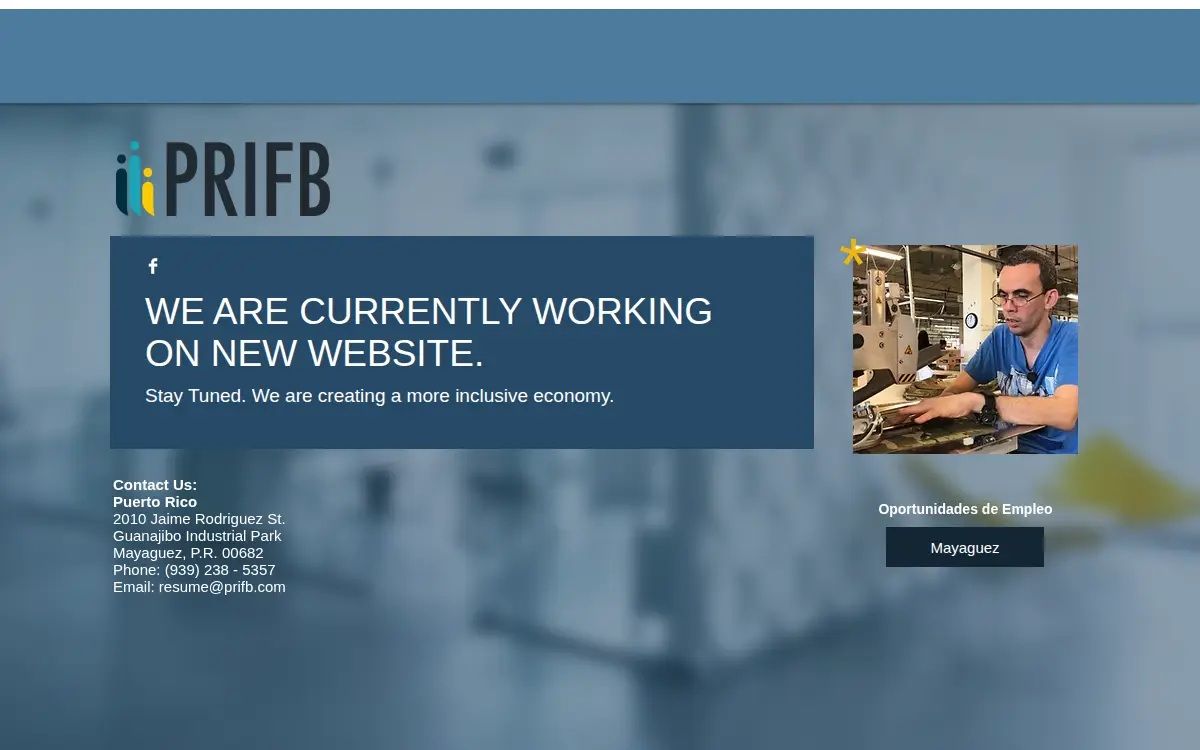 Homepage of Puerto Rico Industries for the Blind CORP