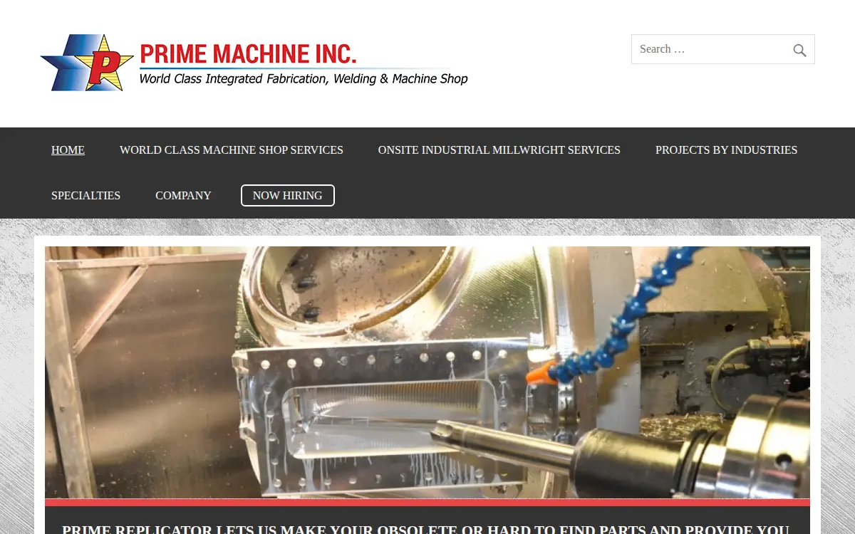 Homepage of Prime Machine, INC.