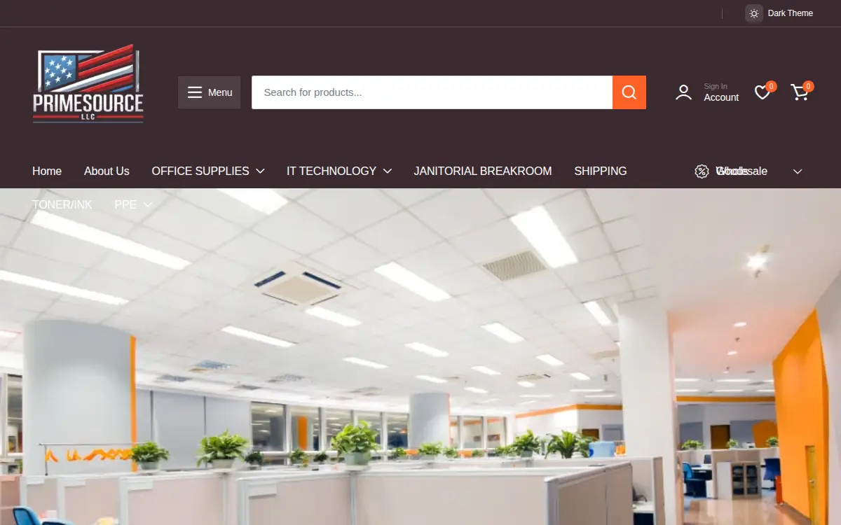 Homepage of Prime Source LLC