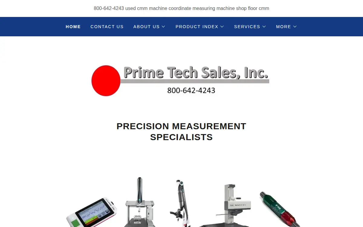 Homepage of Prime Tech Sales INC