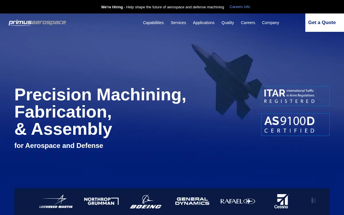 Homepage of Primus Metals LLC