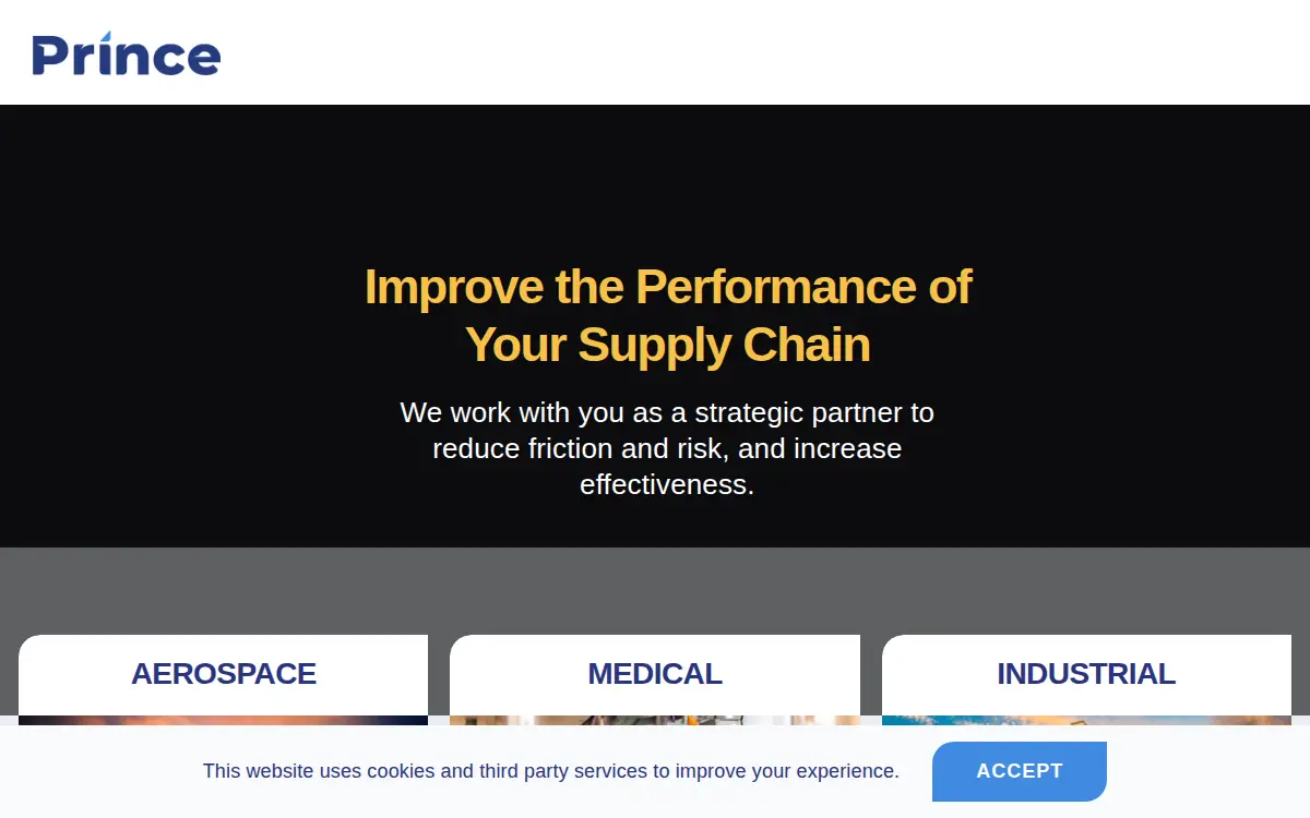 Homepage of Precision Shapes, INC.