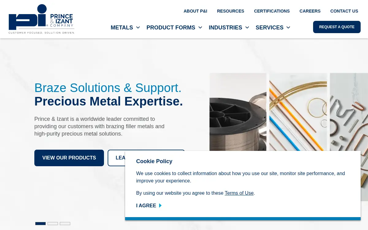Homepage of Prince & Izant LLC