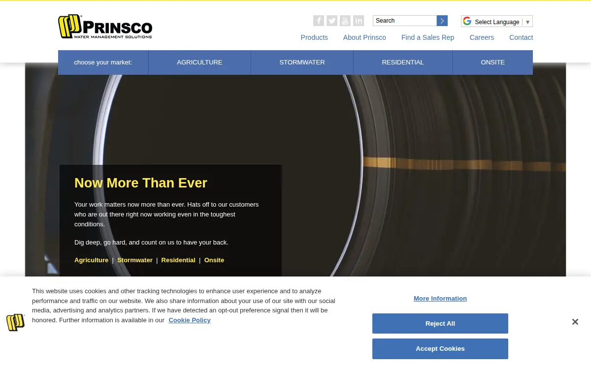 Homepage of Prinsco INC