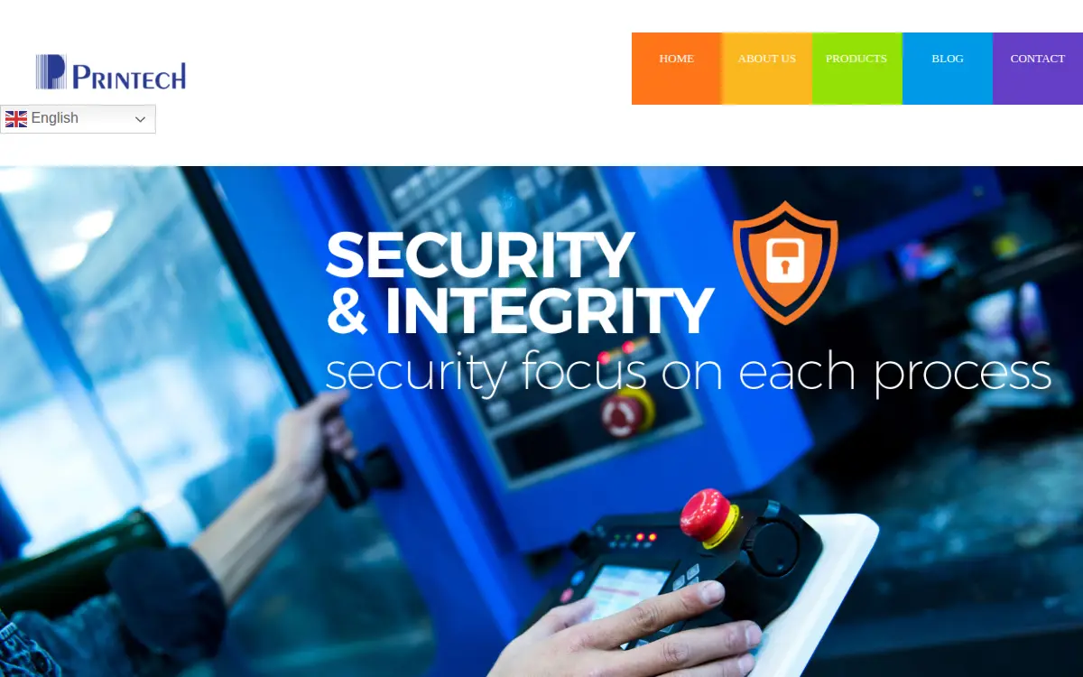 Homepage of Printech, INC.