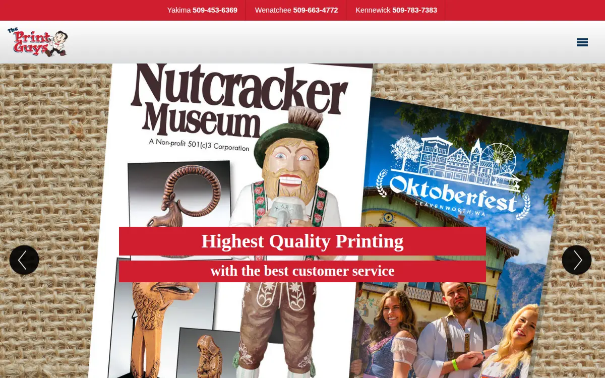Homepage of The Print Guys INC