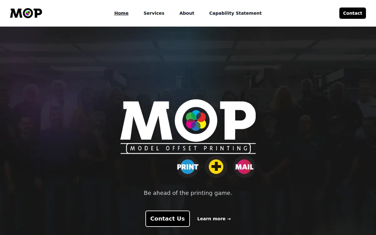 Homepage of Model Offset Printing CORP.