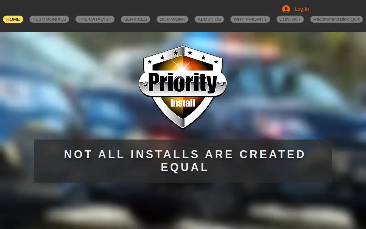 Homepage of Priority Install, LLC