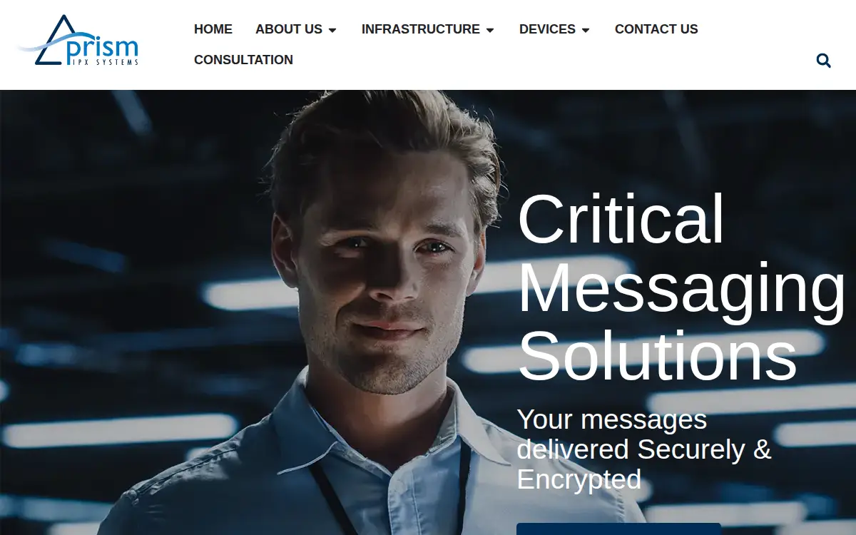 Homepage of Prism-ipx Systems, LLC