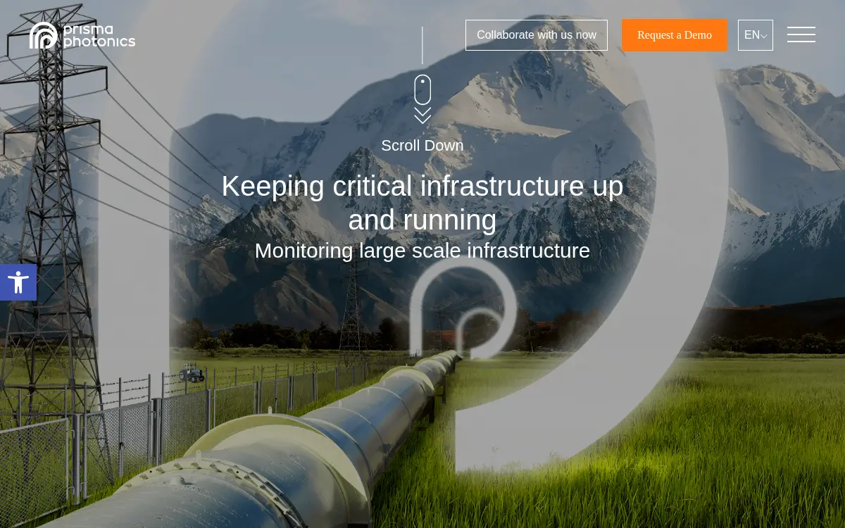 Homepage of Prisma Photonics INC.