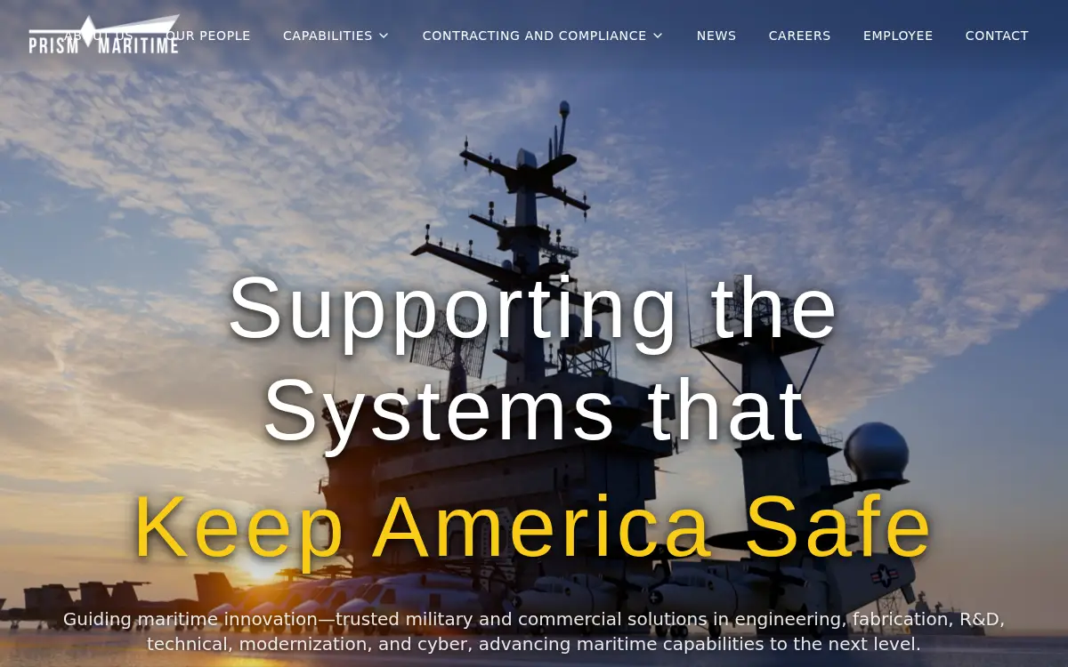 Homepage of Prism Maritime, INC.