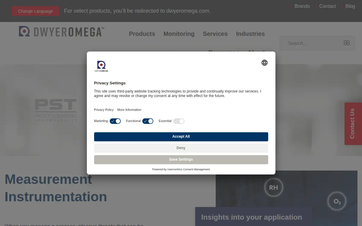 Homepage of Process Sensing Technologies CORP.