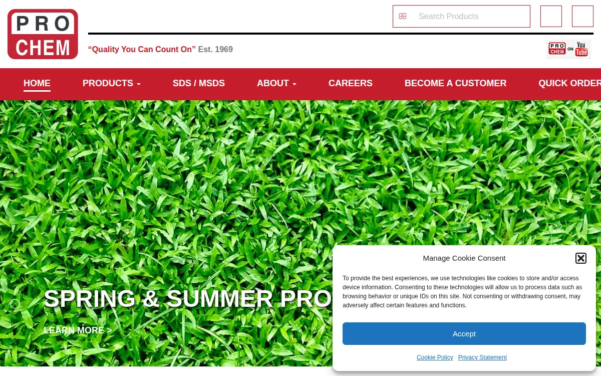 Homepage of Pro-chem INC
