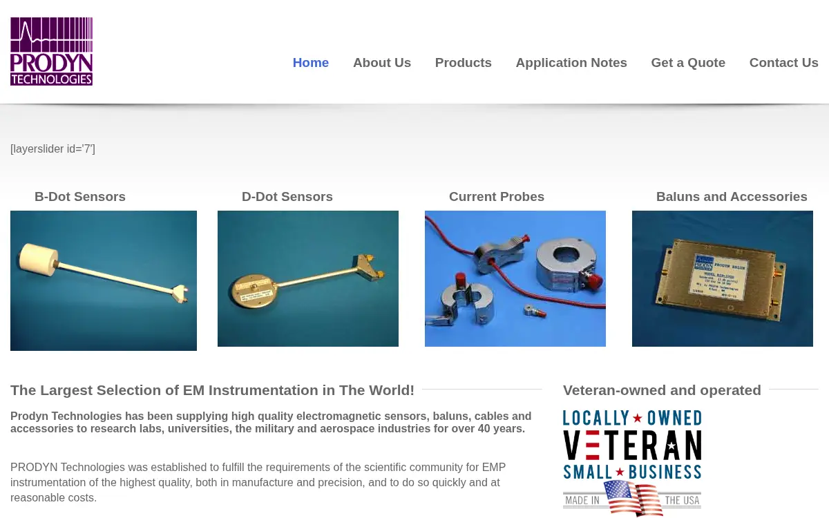 Homepage of Prodyn Technologies INC