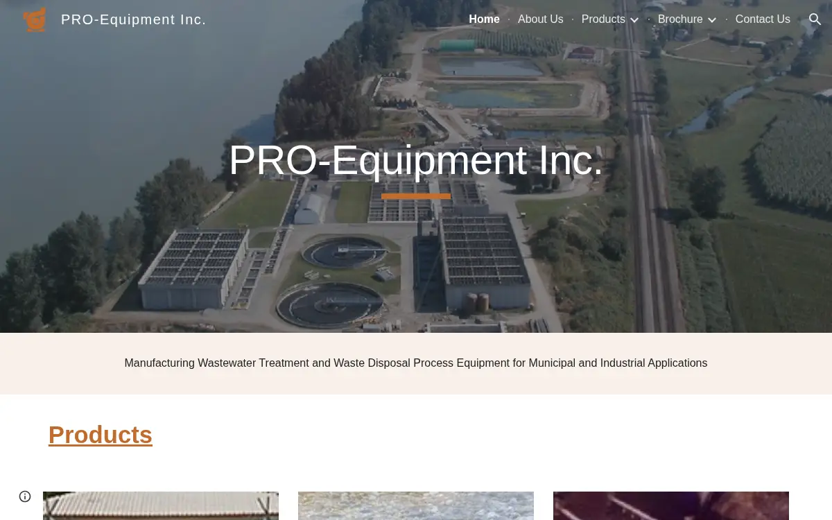 Homepage of Pro-equipment, INC.