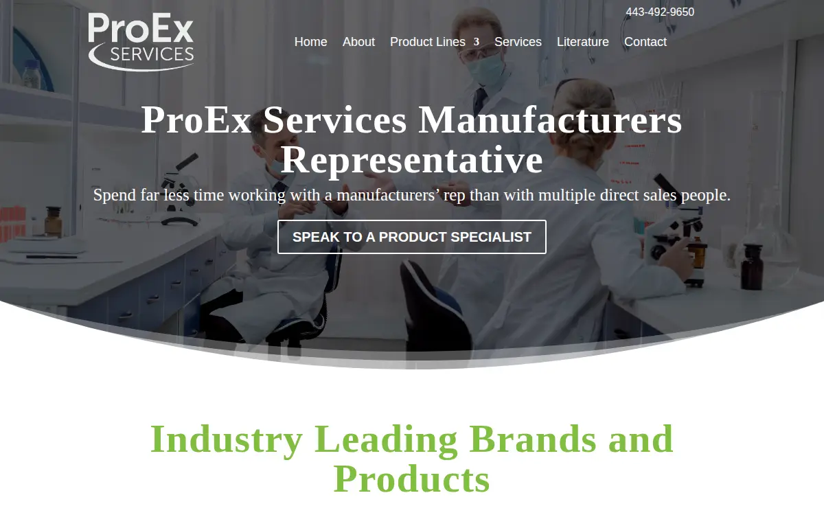 Homepage of Proex Services LLC