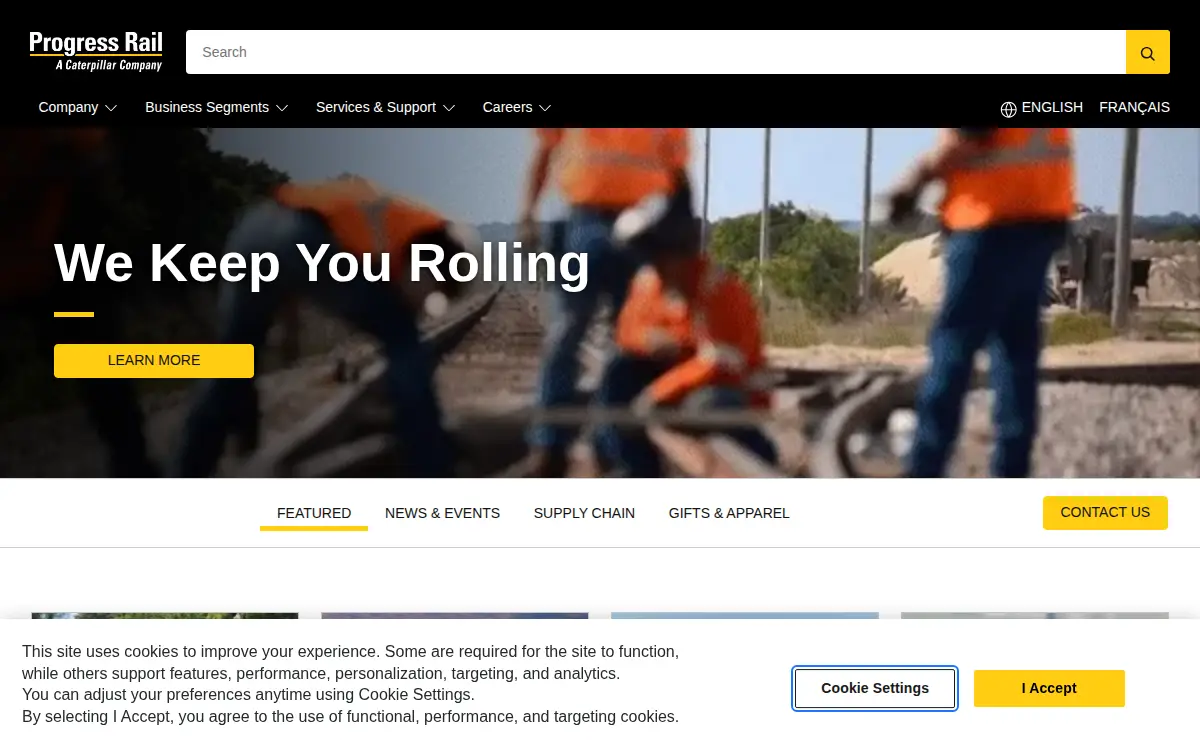 Homepage of Progress Rail Locomotive INC.