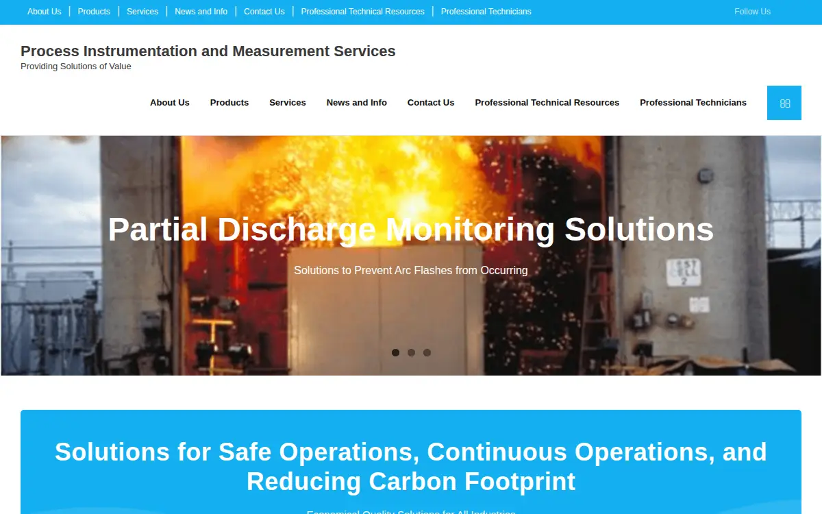 Homepage of Process Instrumentation and Measurement Services