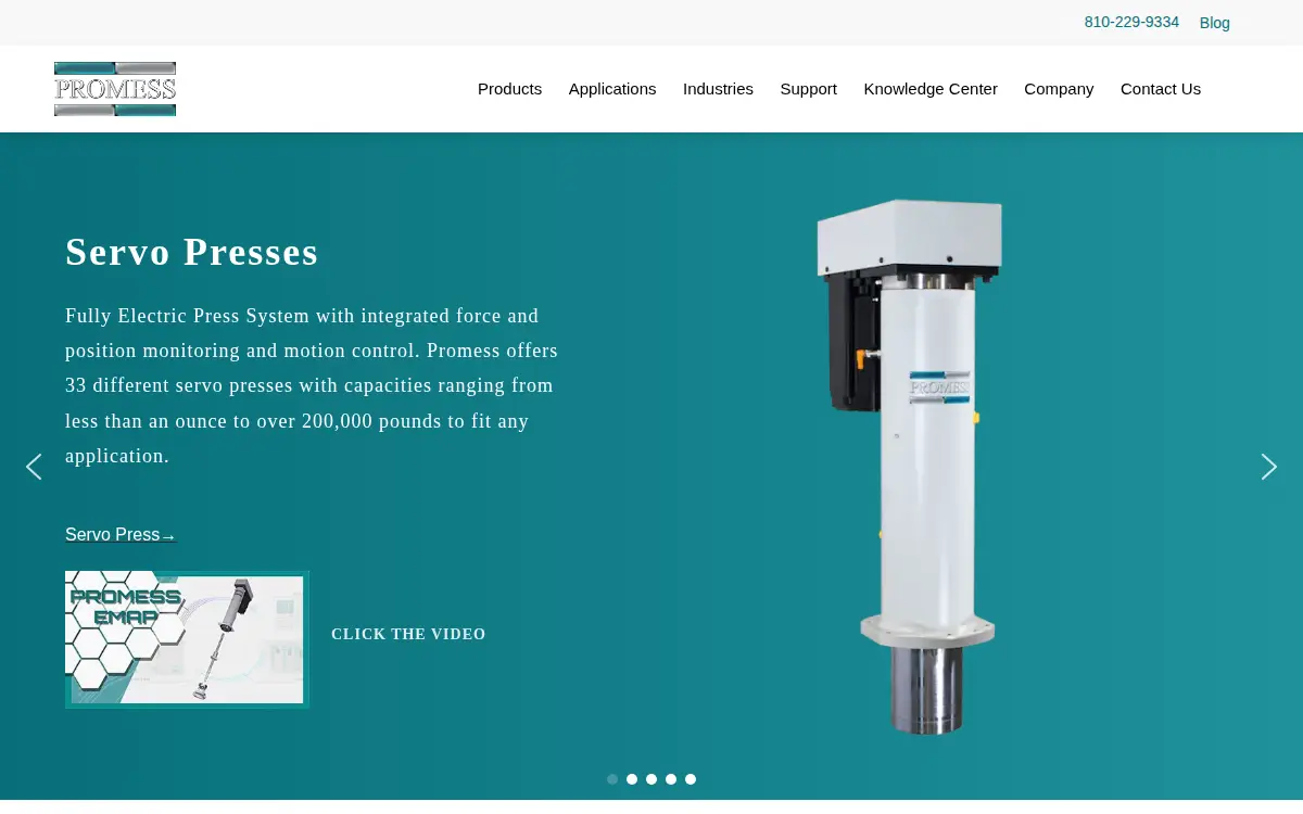 Homepage of Promess, INC