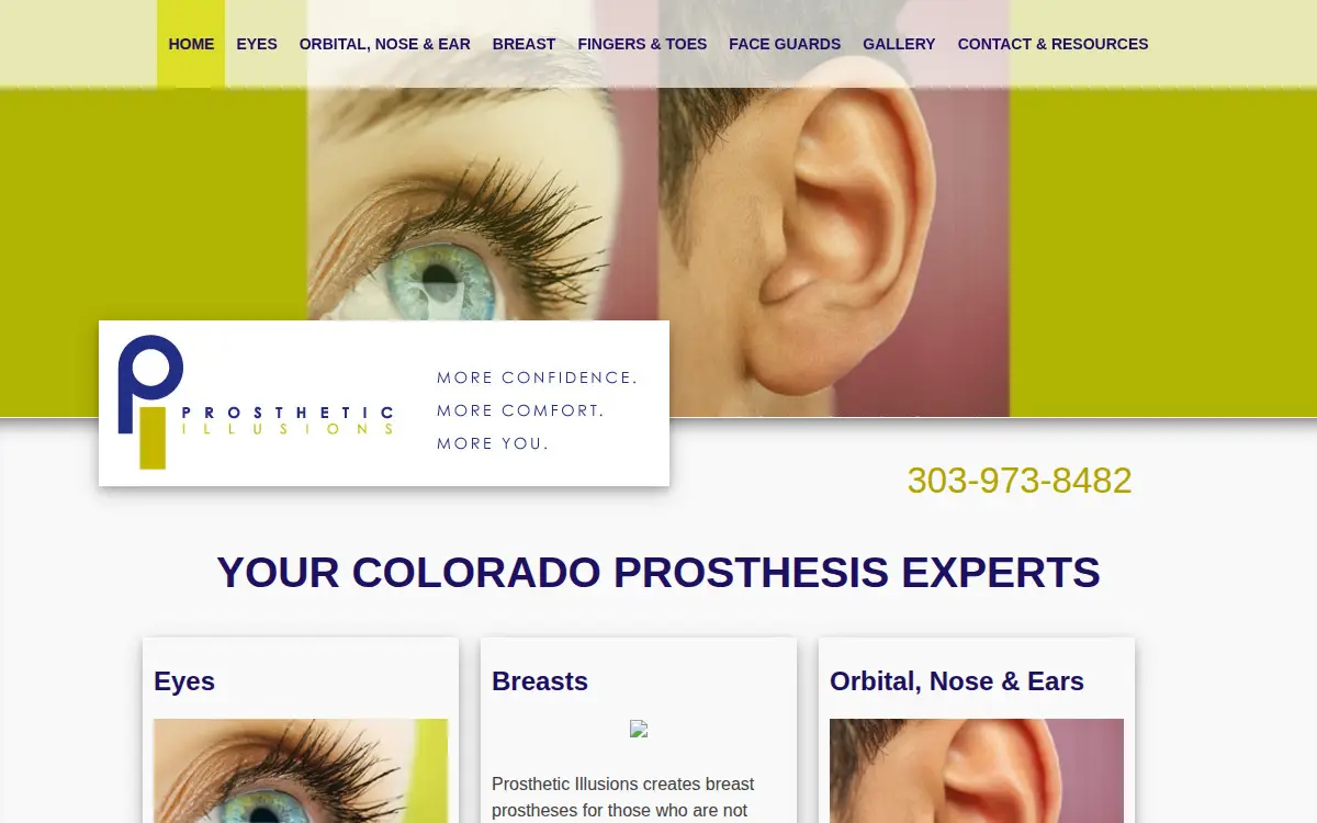 Homepage of Rocky Mountain Anaplastology INC